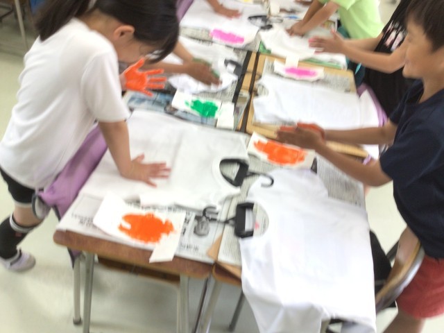 本番のTシャツをみんなで作成