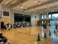 体育館での練習風景
