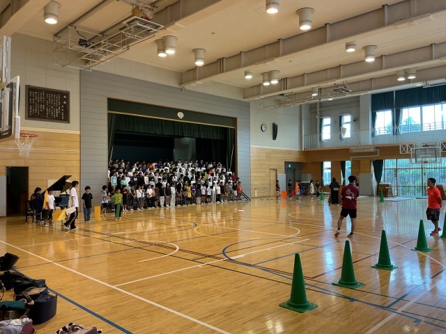体育館での練習風景