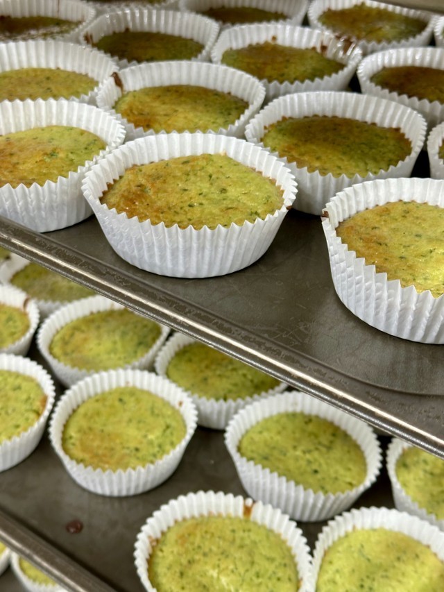 小松菜とチーズのケーキ