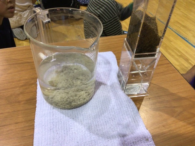 水の実験　不純物を取り除く