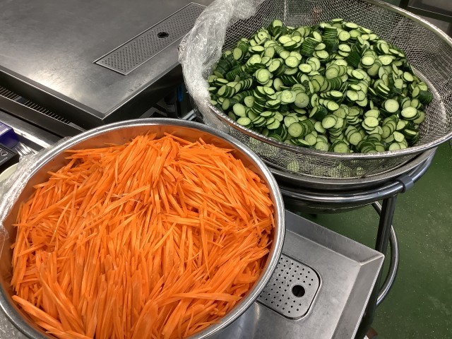 ビーンズサラダの野菜