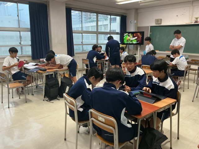 3年生は修学旅行の事前学習