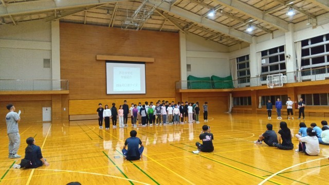 芦花中の発表はクイズ