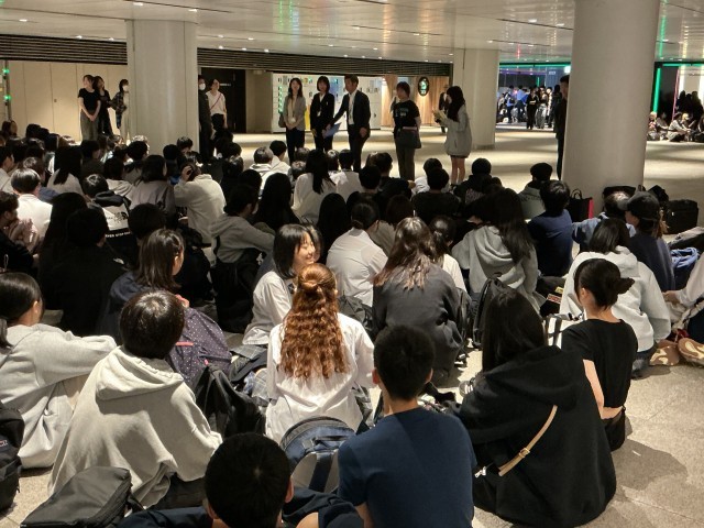 出発式です。時間どおりにスタートできました。