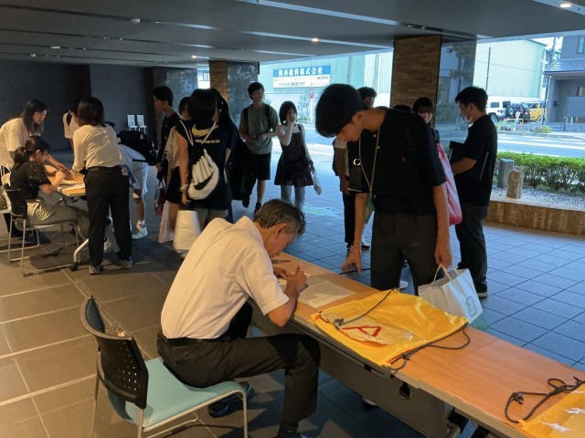 班別行動を終え、宿舎に戻りました。