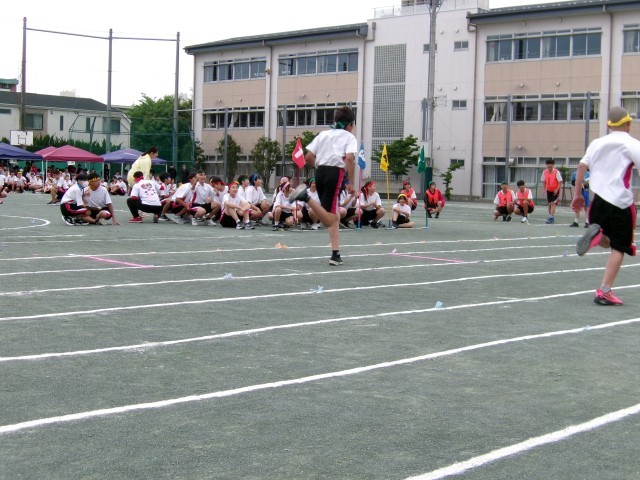 １００ｍ走　ゴール