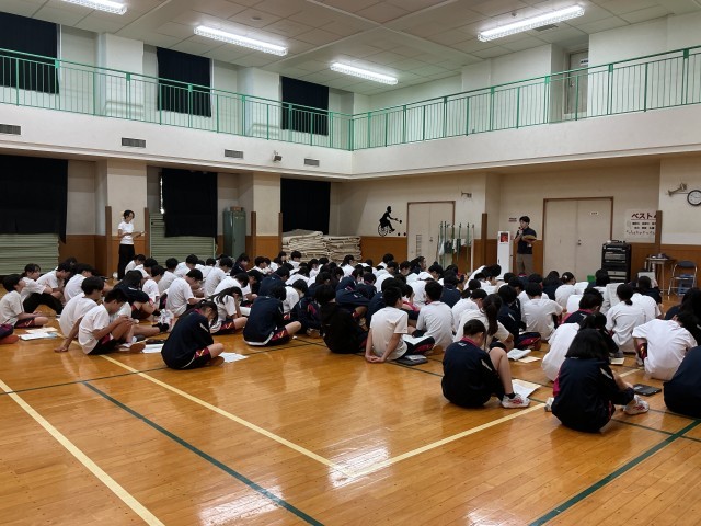二年生事前指導の様子