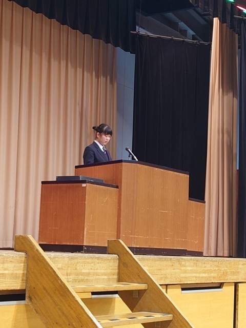 在校生の言葉 生徒会長