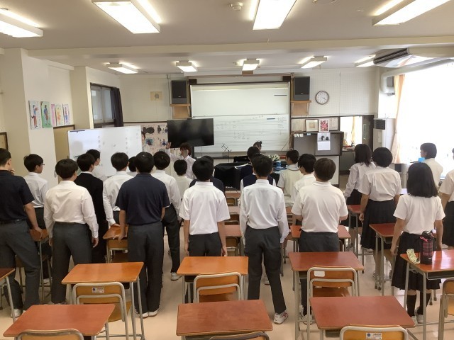 音楽室での練習風景（1年生）