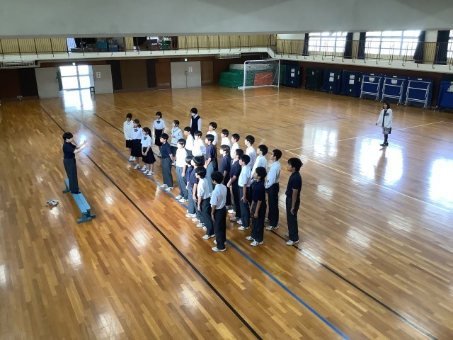 格技室での練習風景（1年生）