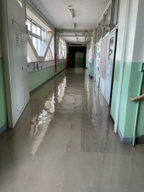 綺麗になった廊下