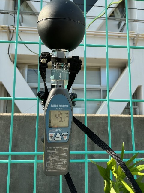 黒球表面45.1℃