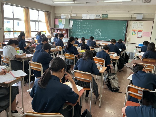 テスト前の自習時間